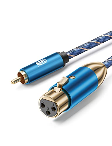 EMK XLR to RCA Cables Microphone Lead Subwoofer Cable Female to Male Mic Cords Coaxial Audio Cable MIC to XLR Adapter for DVD Speaker