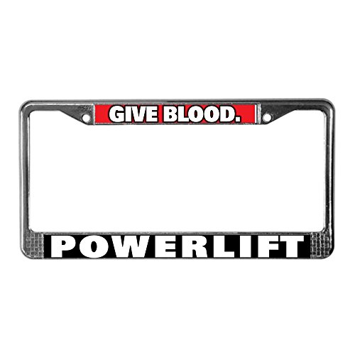 Cafepress License Frame - powerlifting targa di