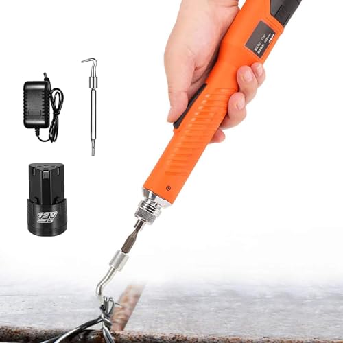 legatrice elettrica per cemento armato – twister automatico con batteria da 6000 mah e 2 batterie extra per legare recinzioni, tubi di terra e sistemi di riscaldamento a pavimento