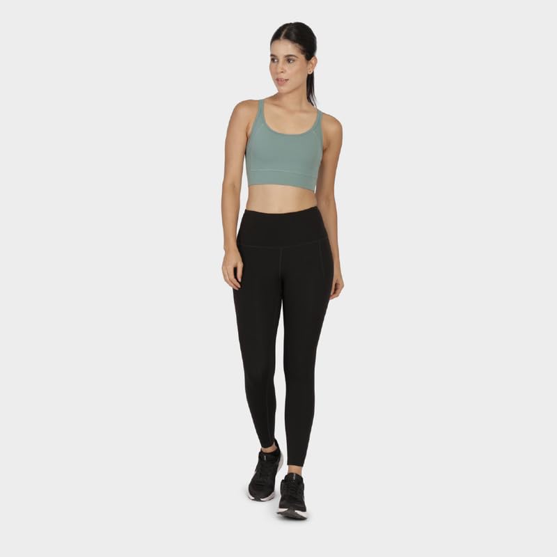 Image of BlissClub Women The Ultimate Leggings | High-Waist | Ankle Length | 4 Pockets | Squat-Proof | Activewear | Regular (for Women Upto 5'4)