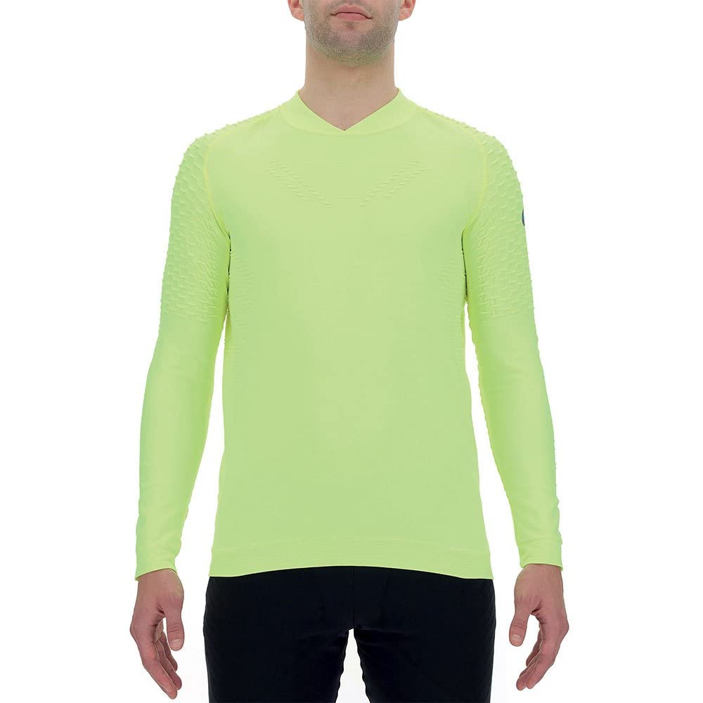 UYN Męska koszulka z długim rękawem o102093 (1 opakowanie), Żółty Fluo, XXL