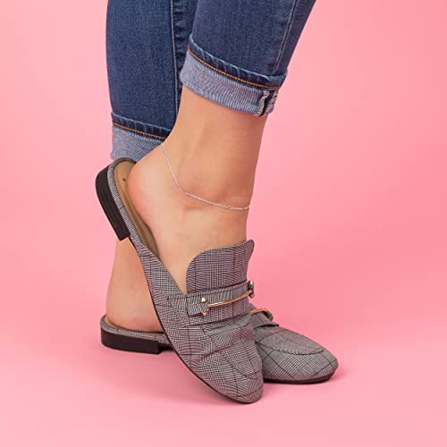 Sterling Silver Figaro Link Chain Bracelet Ankelet 2mm Italian3