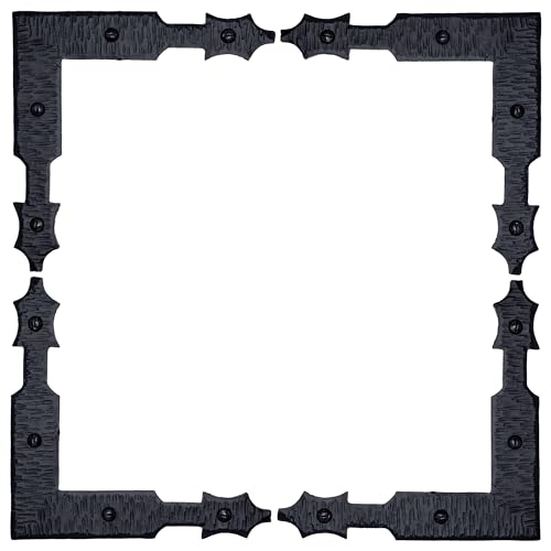 4 Pack 5.5 inch Decorative Corner Brackets Black L Bracket Decorative Corner Brackets Flat Angle Bracket Barn Door Hardware Ornamental Brackets The Sinaloa Series by Borderland Rustic Hardware