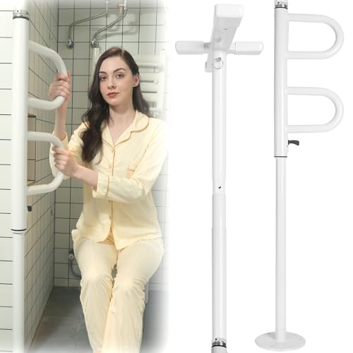 Floor-to-Ceiling Transfer Pole, 7-10 FT Adjustable, No-Drill Tension Mounted Design, Max 300 lbs Capacity, 360° Rotating Non-Slip Grip for Secure Assistance, Use in Bathrooms, Bedrooms & More