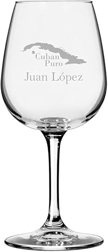 Miniatura 4 de Cohiba - Copa de vino multiusos con temática de cigarros cubanos grabada, 12.75 onzas