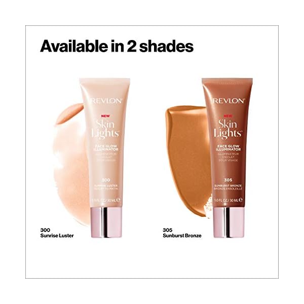 Liquid Bronzer by Revlon, Skinlights Face Makeup, Face Glow Illuminator, Sunburst Bronze, 1 Fl Oz