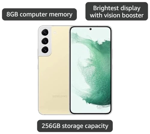 Image of Samsung Galaxy S22 5G, 256GB, Cream - Unlocked (Renewed)