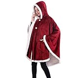 Photo Gallery skylyzh felpa coperta con cappuccio da donna, poncho in pile oversize, mantella plaid indossabile, girl coperta con cappuccio, coperta indossabile taglia unica con tasca-wine red Photo Gallery skylyzh felpa coperta con cappuccio da donna, poncho in pile oversize, mantella plaid indossabile, girl coperta con cappuccio, coperta indossabile taglia unica con tasca-wine red