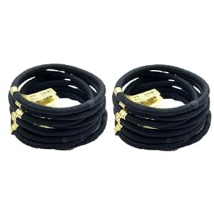 Made in Japan Hair Elastics, Ring Elastics, Set of 20, Black Patent No. 3560602