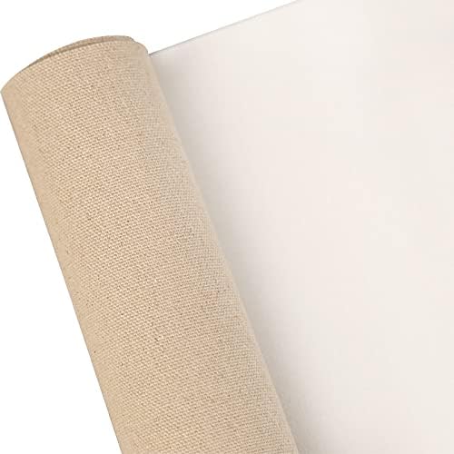 Canvas Roll,Roll of Canvas Painting 38/48/58cm Artist Linen Canvas for Oil Painting, 454gsm Medium Texutured Primed Linen Canvas (Color : 48cm Wide)