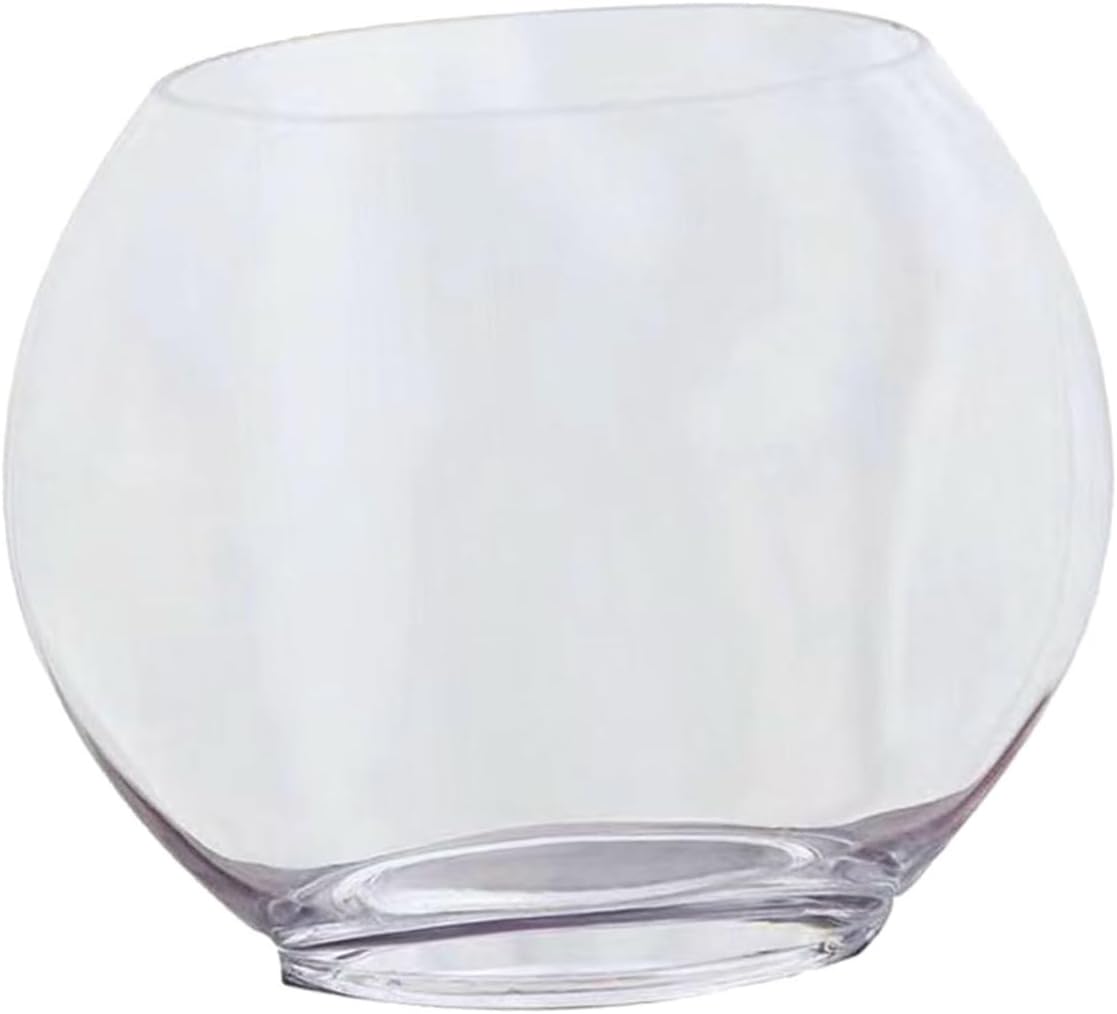 BESPORTBLE Transparent Glass Fish Bowl Planter for Desktop Micro Landscape Terrarium Vase for Hydroponic Plants Thickened Glass Fish Tank Decoration Gift