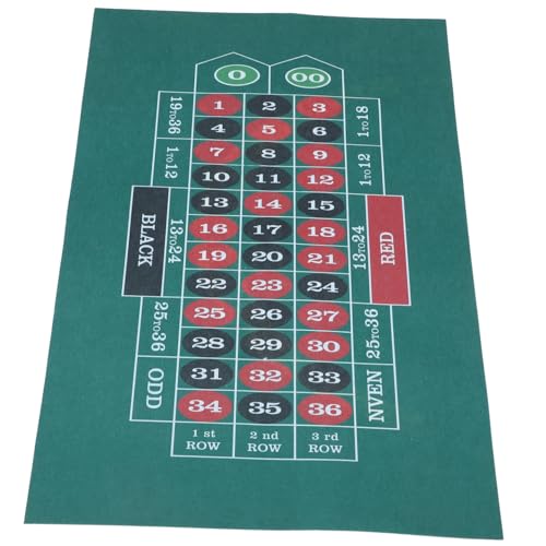 HOLIDYOYO Double-Sided Felt Poker Game Table Mat Waterproof Foldable Comfortable Tabletop Rug for Night Home Gatherings