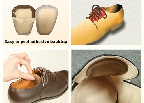 pedag Supra | German Handmade Shoe Tongue Pads | Soft Suede Leather and Memory Foam Shoe Padding | Solves Loose Shoes Problem | 1 Pair, Small/Medium Size2