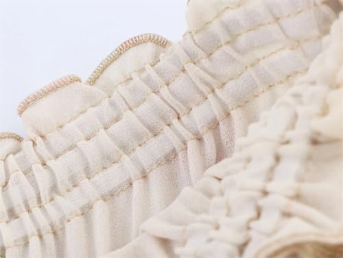 Women’S Casual High Waist Printed Skirt with Ruffle Edge Big Swing A-Line Knee-Length Skirt3