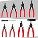 Snap Ring Plier Set Long Reach Snap Ring Plier Set Heavy Duty With Case 11pc Retaining Ring Pliers Set Mechanics Circlips Auto Tool Internal External Pliers for Car Trunk Motorcycle