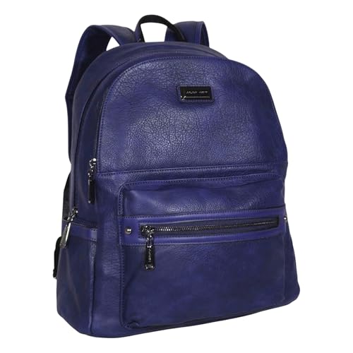 Mochila Feminina Executiva Golden F�nix Sint�tica Premium 2 Divis�rias Moderna e Espa�osa Bolsa de Costas (Azul Marinho)