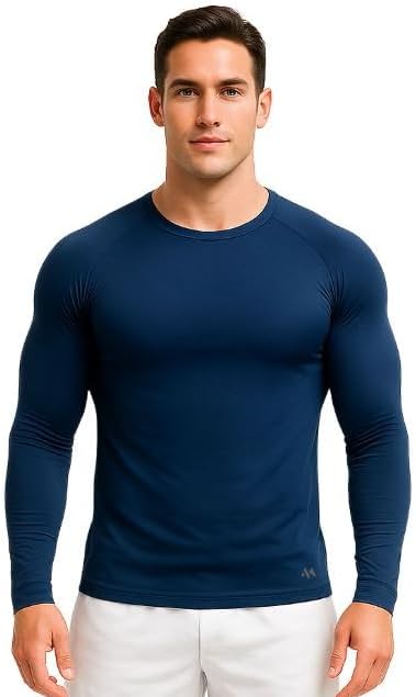 Camiseta Proteção Solar Uv Fator 50 Manga Longa Segunda Pele Permanente Masculino Modella