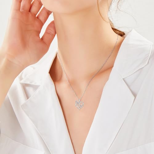 Diamond Dragonfly Necklace for Women in Sterling Silver Dragonfly Pendant Gift for Christmas Mother's Day Anniversary Birthday Jewelry Gifts for Her2