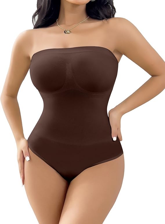 Image of ALYNE Strapless Shapewear Bodysuit for Women | Tummy Control Full Body Shapers | Seamless Snatched Bodysuit for Under Dresses
