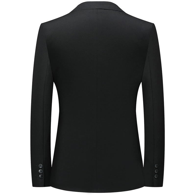 Men's Black Slim Fit Spring Suit Jacket Classic Fit Business Casual Formal for Wedding Party2