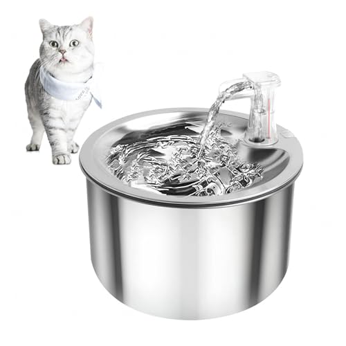 Fuente de agua para gatos Acero inoxidable 2L