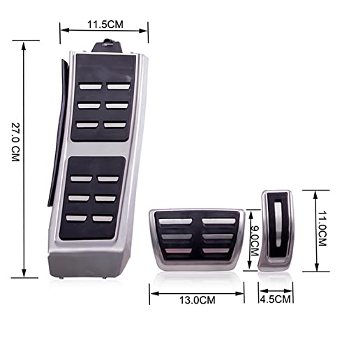 Edelstahl Pedalkappen Fußstütze Bremsen Gaspedal Pedale (AT Pedalkappen)