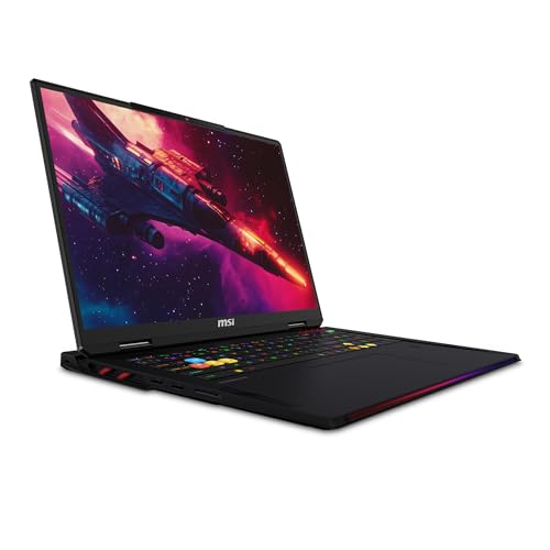 Image of msi Raider 18 HX Gaming Laptop, Intel Ultra 9-285HX, 64 GB DDR5 RAM, 1 TB PCIe SSD, 18 inch QHD+ (2560x1600) 240Hz, Nvidia G-Force RTX 5080, RGB Backlit Keyboard, W11 Home, Core Black + Traix Mousepad