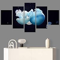 SIGNWIN 5 Panel Canvas Wall Art Light Float for Home Decorations Ready to Hang - 60