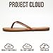 Project Cloud Flip Flops for Women Footwear- Lightweight and Memory Foam Insole Sandals for Women 2026 - Durable Non-Slip Beach Essentials Flats for Women Sandals (Foundations, Cognac, 8)