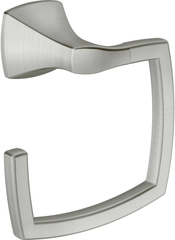 Moen Voss Collection Brushed Nickel Pivoting Toilet Paper Holder, Wall Mounted Double Post Toilet Tissue Holder, YB5108BN — Amazon image 27