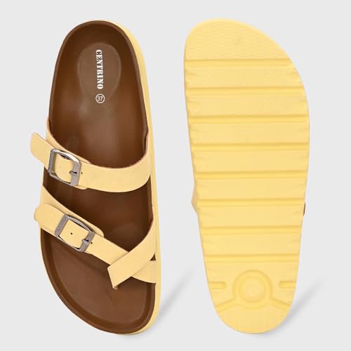 Image of Centrino Women's Berkin-Style Slip-On Sandals | Open Toe Design | Soft PU Footbed | Lightweight & Comfortable | Arch Support | On-Grip Sole | Casual Outdoor Wear (9228)