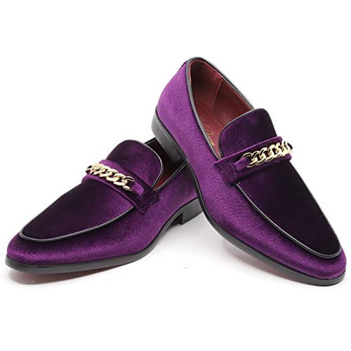 Image of Men's Vintage Velvet Designer Classic Dress Tuxedo Smoking Slipper Loafer Slip On Shoes Arthur-02