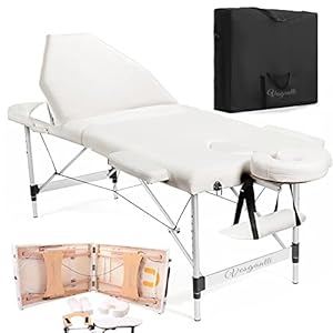 Vesgantti Massageliege Massagestuhl Kosmetikliegen 3 Zonen Mobile Massagetisch klappbar höhenverstellbar Therapieliege tragbar für Therapiebehandlung