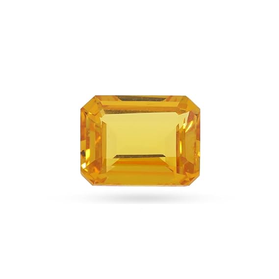 7.69 Ratti Yellow Sapphire Pukhraj Stone with Lab Certified for Astrological Purpose