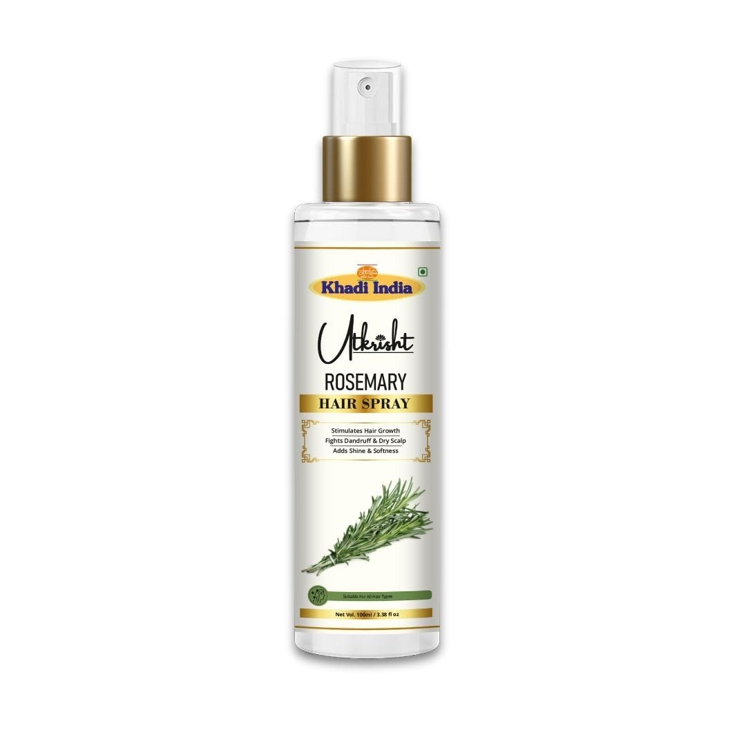 Utkrisht Khadi Rosemary Hair Spray For Hair Growth 100ml | Dandruff Control, Nourishes Scalp, Dry & Frizzy Hair | Suitable for All Hair Types | Lightweight & Non-Greasy | Daily Use for Men & Women-image-44