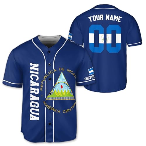 CHIARA CONTI11 Nicaragua Jersey Men, Nicaragua Jersey Baseball, Personalized Nicaragua Baseball Jersey 1