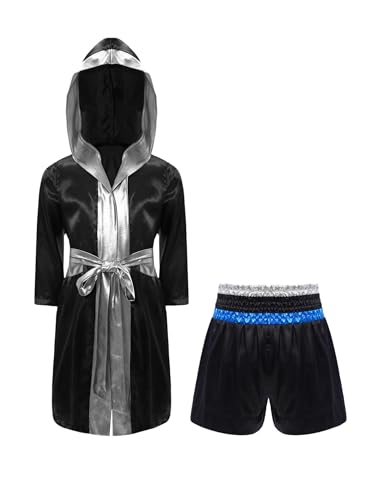 Ropa de boxeo para niños que evita rozaduras con pantalón elástico azul 2