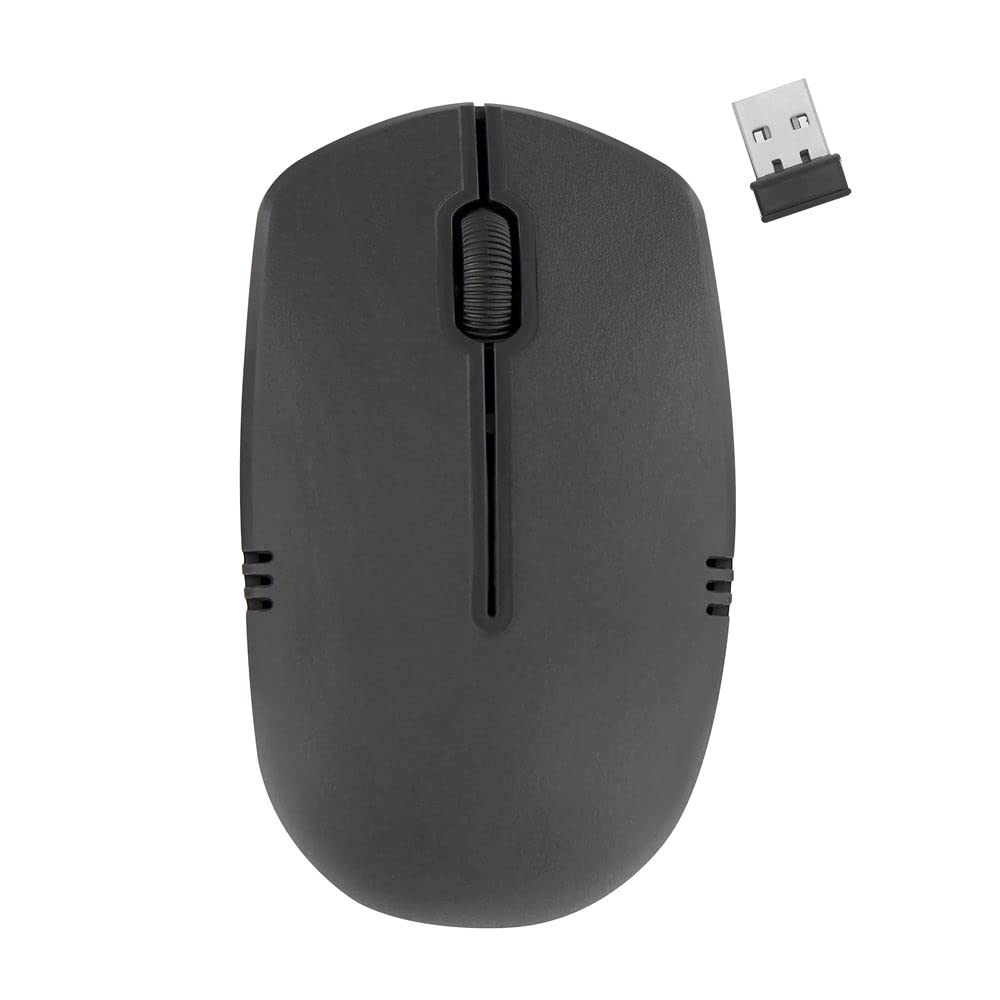 JLab GO Wireless Mouse, Black, Connect Via Bluetooth or USB Wireless Dongle, Multi-Device Toggle, Portable, Ultra-Compact and Lightweight for Work on The Go, Adjustable Tracking, Ergonomic
