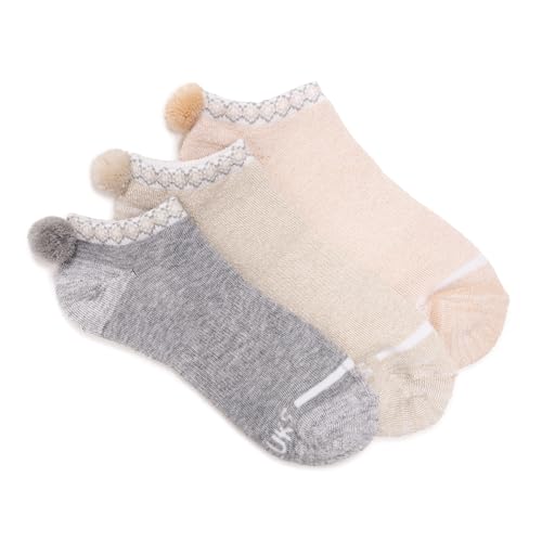 MUK LUKS 3 Pack Dream Step Low Cut w/Pom