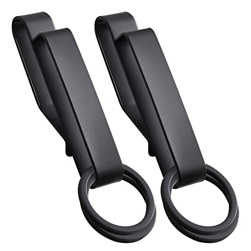 Abnaok 2Pack Tactical Stealth Key Ring Holder Special for Police and Fire Agencies Duty Belt, Quick Release Key Holder with Detachable Keyring (2.25-Inch Max)