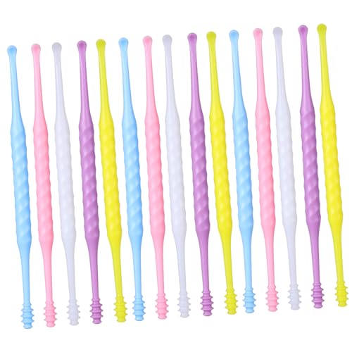 SOESFOUFU 20 Pcs Earwax Cleaner Ear Wax Removal Tools Spiral Ear Spoons Ear Scoop Earscoop Double End Earwax Removal Electric Earwax Removal Ear Hole Cleaner Ear Cleaner Ear Pick Plastic Abs