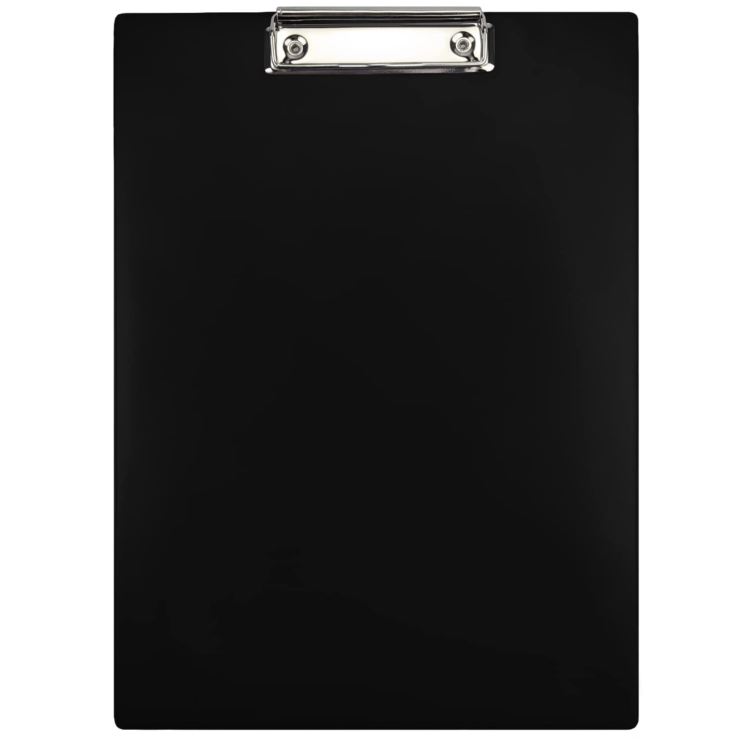 Netuno Clipboard A4 with Clip Black Writing Board with Metal Clamp Hard Plate Plastic Writing Case Writing Pad Clipboard DIN A4 Document Holder Writing Board with Clip