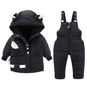 Sneeuwpak voor kinderen, donsjas, broek, set, dikke winterjas voor jongens en meisjes, mantel met capuchon, outdoorjas…