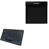 BoxWave Keyboard Compatible with Gaomon S56K - SlimKeys Bluetooth Keyboard - with Backlight, Portable Slim LED 7 Colors - Jet Black