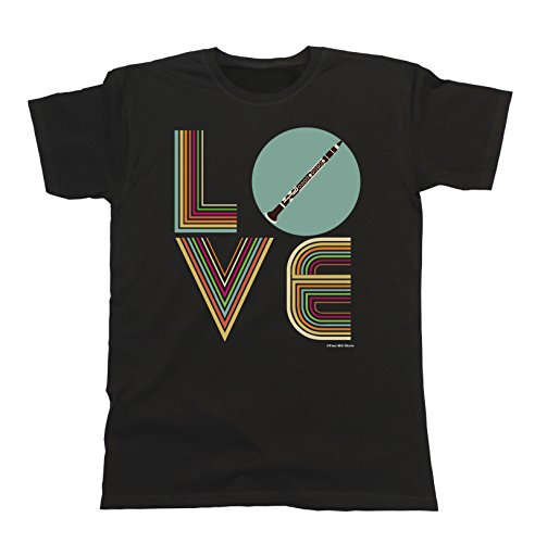 Free Will Shirts Hombre Música Camiseta Love Clarinete Retro Instrumento Clarinet