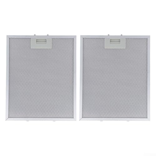 2 filtros de campana extractora, 325 x 340 x 9 mm, filtro de grasa de aluminio de malla de metal de 5 capas para muchas marcas de campanas extractoras