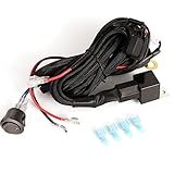 Wiring Harness 2 Lead, YCHOW-TECH 12V 40A LED Light Bar Wiring Harness Switch Relay Fuse Nylon Wirin