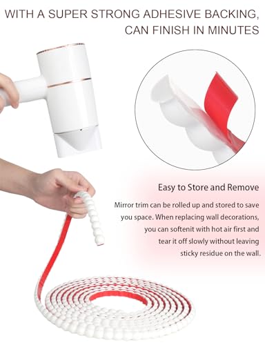 Décoration murale à décoller et à coller moulure flexible 6 mètres