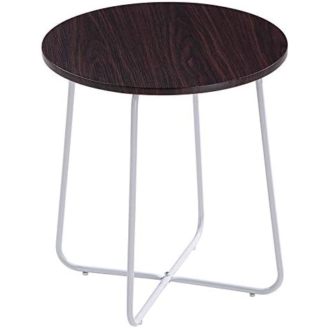 Teeker Modern Round Coffee,Side Coffee Table,Accent Table Suit for Living Room, Home Office, Easy Assembly Cover