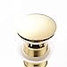 Pop Up Drain For Bathroom Sink Faucet Stopper with Overflow, Bathroom Accessories, Gold